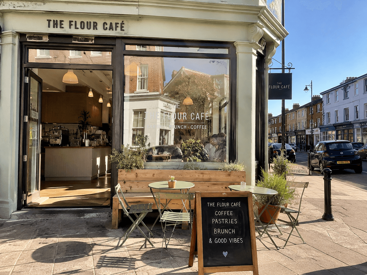 An independent café in Southsea, with pavement tables outside